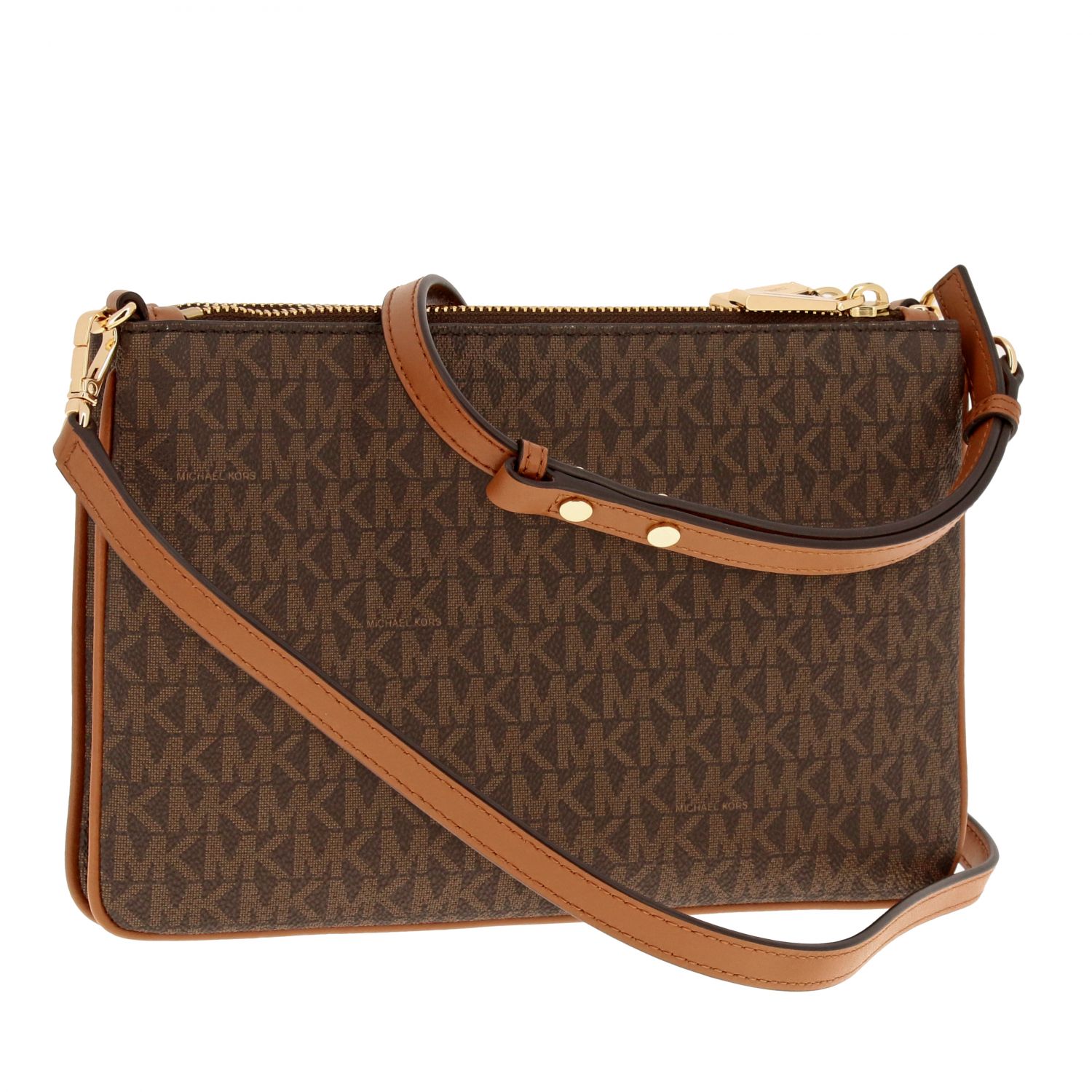 130-2 Michael-Kors-Jet Set Logo Braun