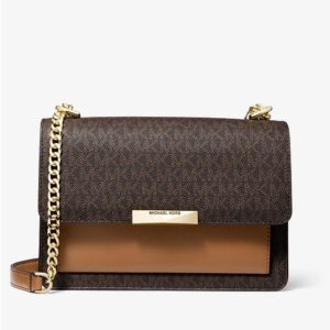 Michael Kors Handtasche – Modell: Jade large Farbe: Logo Brown Acorn