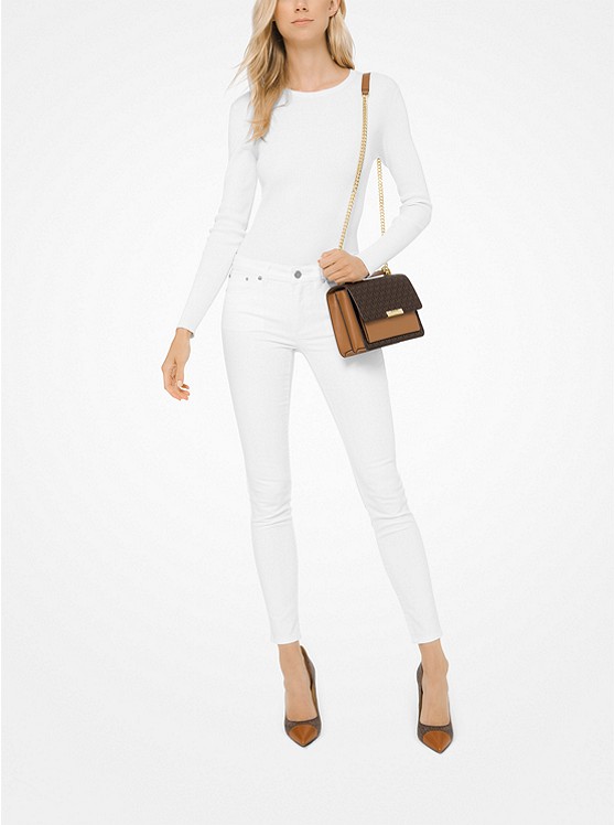 23-4 Michael Kors Handtasche – Modell: Jade large Farbe: Logo Brown Acorn