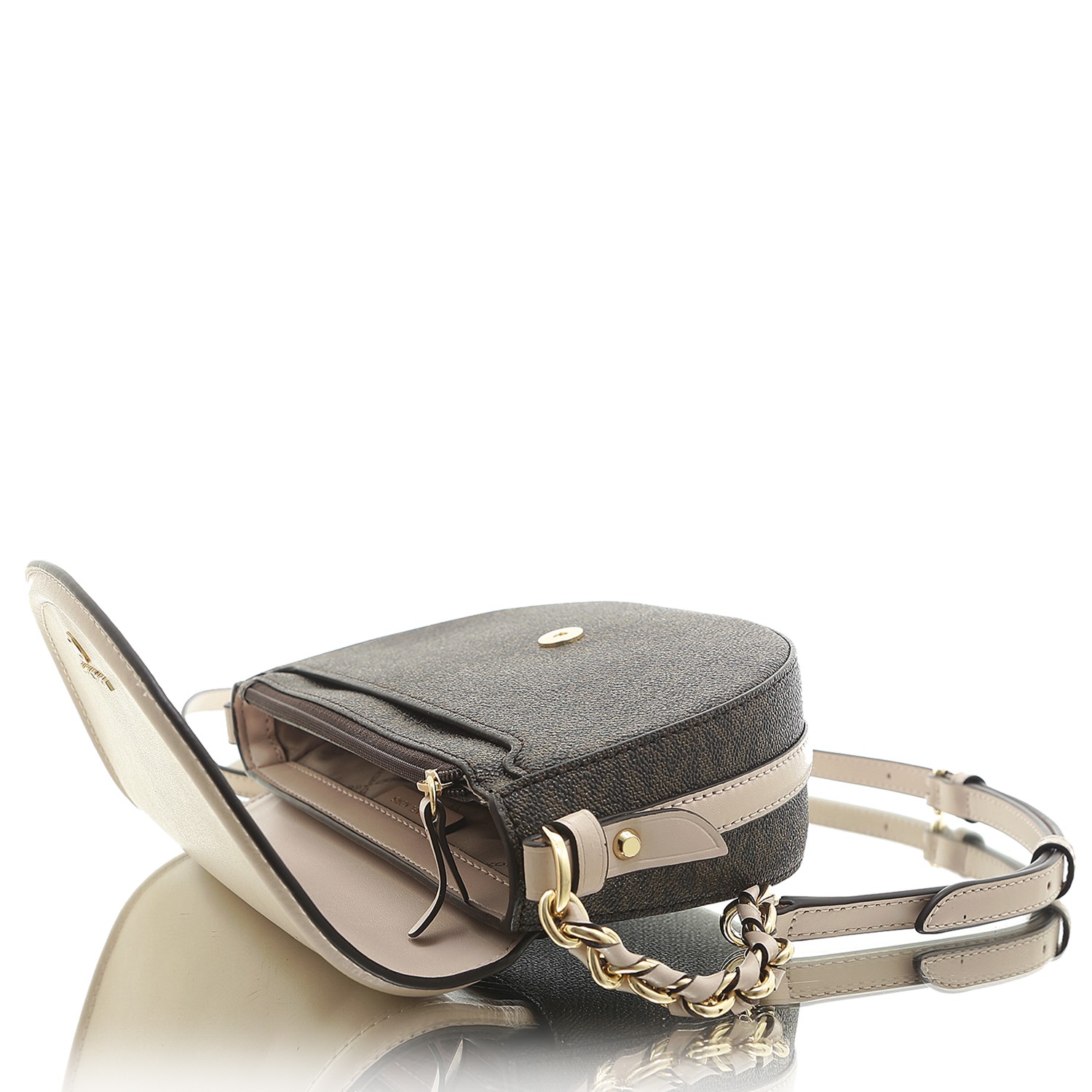 53-4 Michael-Kors-Umhängetasche-Jet Set Charme-Brown-Softpink