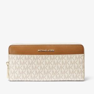 Michael Kors Brieftasche Jet Set Logo Vanilla