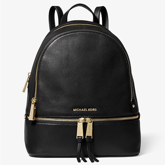 70-1 REHA ZIP schwarz vorne Michael-Kors-Reha-Zip-Rucksack-Schwarz