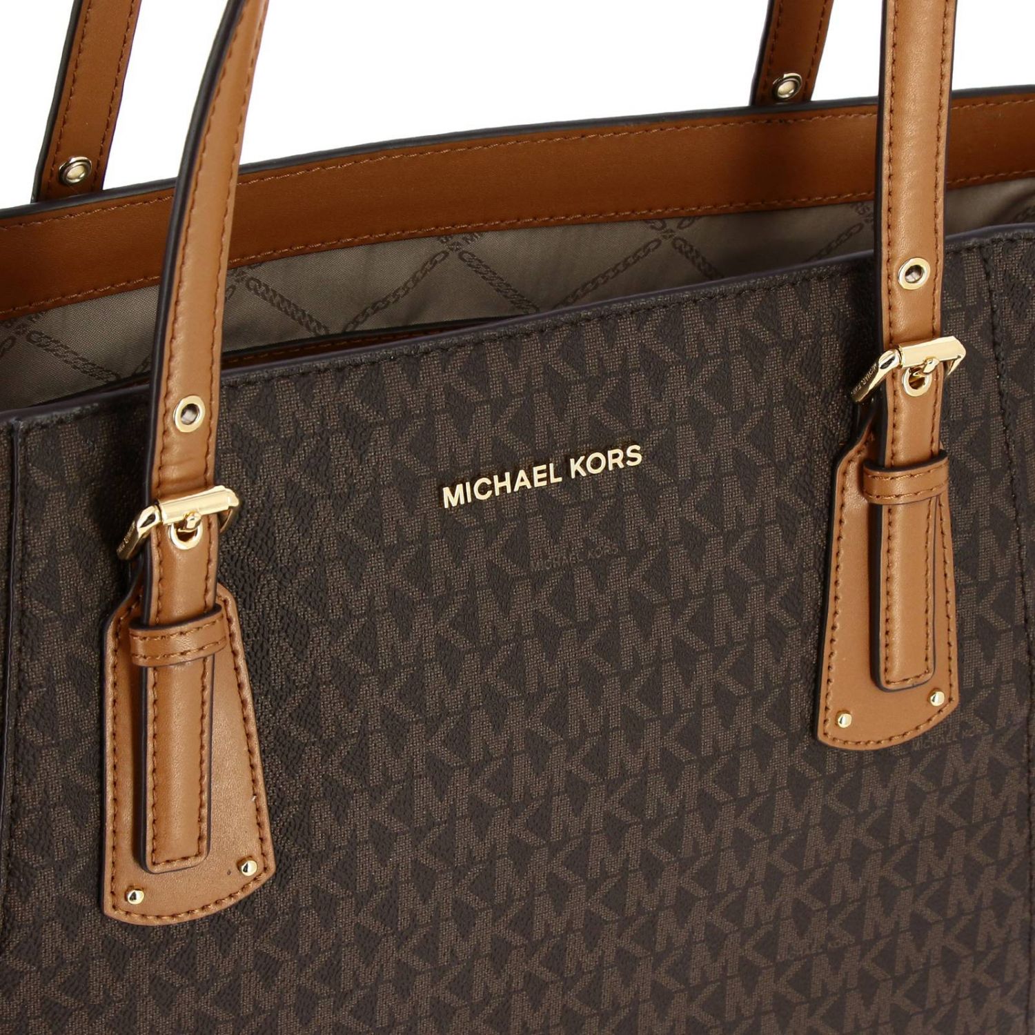 90-3 Michael-Kors-Shopper-Voyager-Logo Braun