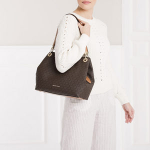 Michael-Kors-Raven-Logo-Braun