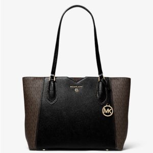 Michael-Kors-Shopper-Mae-Medium-aus-gekrispeltem-Leder-und-Logostoff
